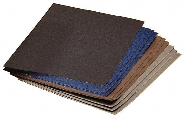 3M - 500 Grit, Aluminum Oxide Sanding Sheet - 11" Long x 9" Wide, Extra Fine Grade, A Weighted Paper Backing - Exact Tooling