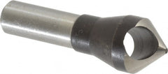 Interstate - 1/2" Shank Diam, 0 Flute 82° High Speed Steel Countersink - Bright Finish, Single End, Straight Shank, Right Hand Cut - Exact Tooling