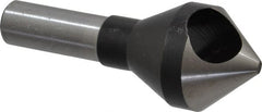 Interstate - 1/2" Shank Diam, 0 Flute 82° High Speed Steel Countersink - Bright Finish, Single End, Straight Shank, Right Hand Cut - Exact Tooling