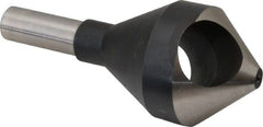 Interstate - 5/8" Shank Diam, 0 Flute 82° High Speed Steel Countersink - Bright Finish, Single End, Straight Shank, Right Hand Cut - Exact Tooling