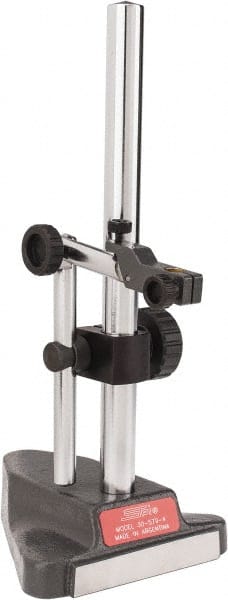 SPI - Granite, Triangular Base, Indicator Transfer Stand - 12" High, 5" Base Length x 5" Base Width, Includes Holder - Exact Tooling