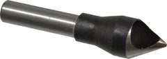 Interstate - 1/4" Shank Diam, 0 Flute 60° High Speed Steel Countersink - Bright Finish, Single End, Straight Shank, Right Hand Cut - Exact Tooling