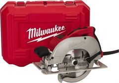 Milwaukee Tool - 15 Amps, 7-1/4" Blade Diam, 5,800 RPM, Electric Circular Saw - 120 Volts, 3.25 hp, 9' Cord Length, 5/8" Arbor Hole, Left Blade - Exact Tooling