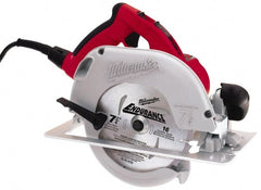 Milwaukee Tool - 15 Amps, 7-1/4" Blade Diam, 5,800 RPM, Electric Circular Saw - 120 Volts, 3 hp, 10' Cord Length, 5/8" Arbor Hole, Right Blade - Exact Tooling
