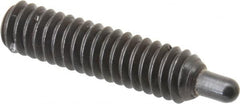 Gibraltar - 1/4-20, 1" Thread Length, 3/16" Plunger Projection, Steel Threaded Spring Plunger - 0.118" Max Plunger Diam, 1" Plunger Length, 3 Lb Init End Force, 13 Lb Final End Force, 5/64" Hex - Exact Tooling