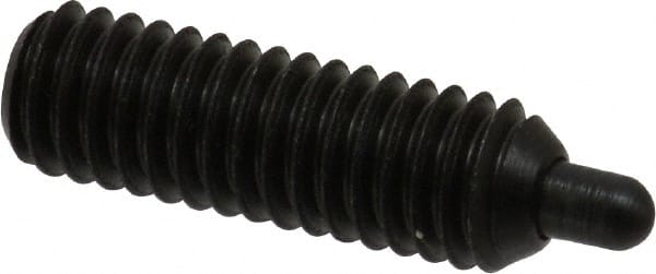 Gibraltar - 5/16-18, 1" Thread Length, 3/16" Plunger Projection, Steel Threaded Spring Plunger - 0.135" Max Plunger Diam, 1" Plunger Length, 3 Lb Init End Force, 15 Lb Final End Force, 3/32" Hex - Exact Tooling