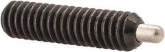 Gibraltar - 8-32, 5/8" Thread Length, 3/32" Plunger Projection, Steel Threaded Spring Plunger - 0.07" Max Plunger Diam, 5/8" Plunger Length, 0.7 Lb Init End Force, 2.3 Lb Final End Force, 1/16" Hex - Exact Tooling