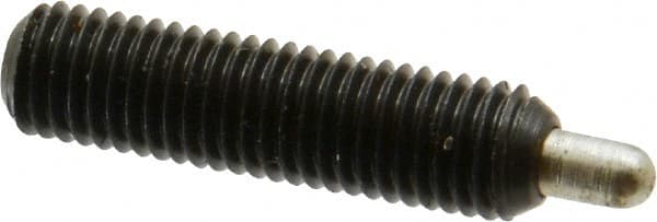 Gibraltar - 1/4-28, 1" Thread Length, 3/16" Plunger Projection, Steel Threaded Spring Plunger - 0.118" Max Plunger Diam, 1" Plunger Length, 1 Lb Init End Force, 4 Lb Final End Force, 5/64" Hex - Exact Tooling