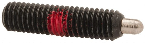 Gibraltar - 10-32, 3/4" Thread Length, 1/8" Plunger Projection, Steel Threaded Spring Plunger - 0.092" Max Plunger Diam, 3/4" Plunger Length, 1.3 Lb Init End Force, 2.7 Lb Final End Force, 1/16" Hex - Exact Tooling
