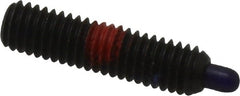 Gibraltar - 10-32, 3/4" Thread Length, 1/8" Plunger Projection, Steel Threaded Spring Plunger - 0.092" Max Plunger Diam, 3/4" Plunger Length, 2.9 Lb Init End Force, 11.1 Lb Final End Force, 1/16" Hex - Exact Tooling
