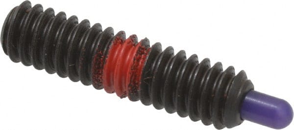 Gibraltar - 1/4-20, 1" Thread Length, 3/16" Plunger Projection, Steel Threaded Spring Plunger - 0.118" Max Plunger Diam, 1" Plunger Length, 3 Lb Init End Force, 13 Lb Final End Force, 5/64" Hex - Exact Tooling