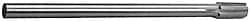Made in USA - 27/32" Diam, 5/8" Max Diam Straight Shank, 1-3/8" Flute Length, Machine Expansion Reamer - Straight Flute, 9-1/2" OAL, Right Hand Cut, 8 Flutes, High Speed Steel, Bright Finish - Exact Tooling