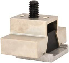 Mitee-Bite - 2,000 Lb Holding Force Single T-Slot Machinable Wedge Clamp - 2" Wide x 0.82" Deep x 1" High Base, 10.4 Lb/Ft Torque, 5/16-18 Screw Thread - Exact Tooling