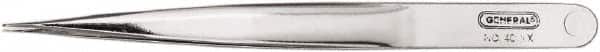 General - 4-1/2" OAL Utility Tweezers - Strong Sharp Points - Exact Tooling