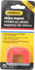 General - 1 Hole, 3/16" Hole Diam, 1-3/4" Overall Width, 1-1/8" Deep, 1-1/8" High, 30 Lb Average Pull Force, Alnico Power Magnets - 5/16" Pole Width - Exact Tooling