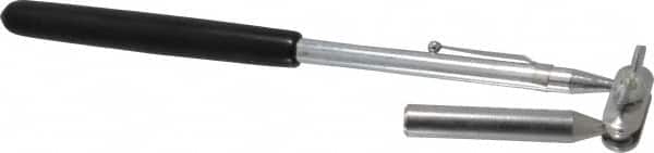 General - 8-3/4" Long Magnetic Retrieving Tool - 2 Lb Max Pull, 1/4" Head Diam, Nickel Plated Steel - Exact Tooling
