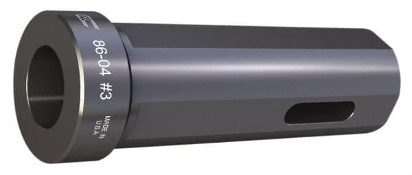 Global CNC Industries - MT1 Inside Morse Taper, Standard Morse Taper to Straight Shank - 4" OAL, Alloy Steel, Hardened & Ground Throughout - Exact Tooling