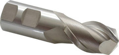 Hertel - 1-1/4", 2" LOC, 1-1/4" Shank Diam, 4-1/2" OAL, 2 Flute, High Speed Steel Square End Mill - Uncoated, 42° Helix, Centercutting, Right Hand Cut - Exact Tooling