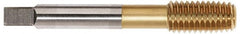 Hertel - M10x1.50 Metric Coarse D10 Thread Limit Plug Thread Forming Tap - High Speed Steel, TiN Finish, 2-15/16" OAL - Exact Tooling