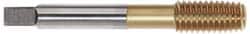 Accupro - 3/8-24 UNF H5 Thread Limit Plug Thread Forming Tap - Powdered Metal High Speed Steel, TiN Finish, 2-15/16" OAL - Exact Tooling