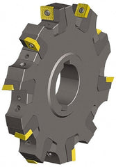Kennametal - Arbor Hole Connection, 0.548" Cutting Width, 1.03" Depth of Cut, 4" Cutter Diam, 1-1/4" Hole Diam, 6 Tooth Indexable Slotting Cutter - KSSS Toolholder, SPCT, SPET, SPPT Insert - Exact Tooling