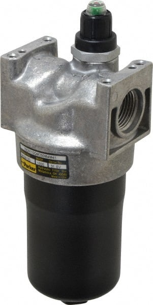 Parker - 1-1/16-12 Thread, 10 Micron, 3.38" Outside Diam, MicroGlass III Media, Filter Element - 2.88" Inside Diam, Microglass - Exact Tooling