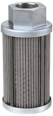 Parker - 30 Mesh, 135 LPM, 35 GPM, 3.53" Diam, Male/Female Magnetic Suction Strainer - 1-1/2 Port NPT, 7.39" Long - Exact Tooling