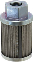 Parker - 30 Mesh, 55 LPM, 15 GPM, 3.09" Diam, Male/Female Magnetic Suction Strainer - 1 Port NPT, 5.19" Long - Exact Tooling