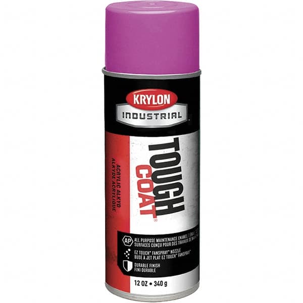 Krylon - OSHA Purple, 12 oz Net Fill, High Gloss, Enamel Spray Paint - 20 to 25 Sq Ft per Can, 16 oz Container, Use on Conduits, Ducts, Electrical Equipment, Machinery, Metal, Motors, Pipelines & Marking Areas, Railings, Steel Bars, Tool Boxes, Tools - Exact Tooling
