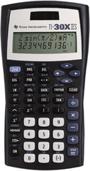 Texas Instruments - LCD Scientific Calculator - 3-3/8 x 6-3/8 Display Size, Black, Battery & Solar Powered, 1.1" Long x 6-1/2" Wide - Exact Tooling