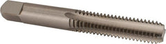 Cle-Line - 3/8-16 UNC 3B 4 Flute Bright Finish High Speed Steel Straight Flute Standard Hand Tap - Bottoming, Right Hand Thread, 2-15/16" OAL, 1-1/4" Thread Length, H3 Limit, Oversize - Exact Tooling