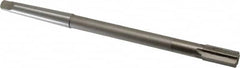 Interstate - 1/2" Diam, 0.4345 to 0.4355" Max Diam 1MT Morse Taper Shank, 1" Flute Length, Machine Expansion Reamer - Straight Flute, 8" OAL, Right Hand Cut, 6 Flutes, High Speed Steel, Bright Finish - Exact Tooling