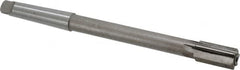 Interstate - 3/4" Diam, 0.623 to 0.625" Max Diam 2MT Morse Taper Shank, 1-3/8" Flute Length, Machine Expansion Reamer - Straight Flute, 9-1/2" OAL, Right Hand Cut, 6 Flutes, High Speed Steel, Bright Finish - Exact Tooling