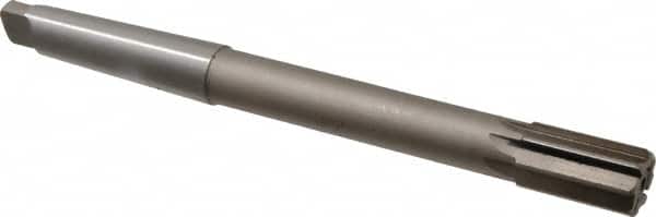 Interstate - 1" Diam, 0.873 to 0.875" Max Diam 3MT Morse Taper Shank, 1-5/8" Flute Length, Machine Expansion Reamer - Straight Flute, 10-1/2" OAL, Right Hand Cut, 8 Flutes, High Speed Steel, Bright Finish - Exact Tooling