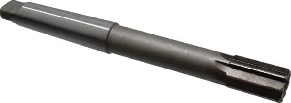 Interstate - 1-1/4" Diam, 0.998 to 0.9995" Max Diam 4MT Morse Taper Shank, 1-7/8" Flute Length, Machine Expansion Reamer - Straight Flute, 11-1/2" OAL, Right Hand Cut, 8 Flutes, High Speed Steel, Bright Finish - Exact Tooling