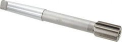 Interstate - 1-1/2" Diam, 1.248 to 1.25" Max Diam 4MT Morse Taper Shank, 2-1/8" Flute Length, Machine Expansion Reamer - Straight Flute, 12-1/2" OAL, Right Hand Cut, 10 Flutes, High Speed Steel, Bright Finish - Exact Tooling