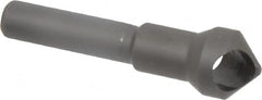 Weldon - 7/16" Head Diam, 1/4" Shank Diam, 90° High Speed Steel Countersink - Bright Finish, 1-11/16" OAL, Single End, Straight Shank, Right Hand Cut - Exact Tooling
