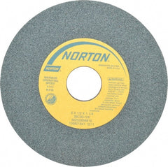 Norton - 6" Diam x 1-1/4" Hole x 1/2" Thick, I Hardness, 80 Grit Surface Grinding Wheel - Silicon Carbide, Type 1, Medium Grade, 4,140 Max RPM, Vitrified Bond, No Recess - Exact Tooling