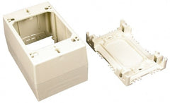 Wiremold - 4-3/4 Inch Long x 3 Inch Wide x 2-3/4 Inch High, Rectangular Raceway Box - Ivory, For Use with Wiremold 2300 Series Raceways - Exact Tooling
