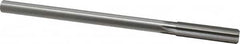 Made in USA - 1/2" High Speed Steel 6 Flute Chucking Reamer - Straight Flute, 0.4355" Straight Shank, 2" Flute Length, 8" OAL - Exact Tooling