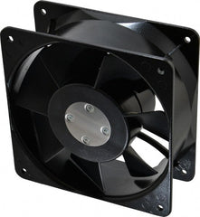 Value Collection - 115 Volts, AC, 260 CFM, Square Tube Axial Fan - 0.49 Amp Rating, 2,900 to 3,400 RPM, 6.3" High x 6.3" Wide x 2.44" Deep - Exact Tooling