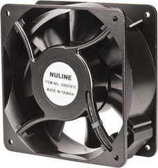 Value Collection - 230 Volts, AC, 260 CFM, Square Tube Axial Fan - 0.28 Amp Rating, 2,900 to 3,400 RPM, 6.3" High x 6.3" Wide x 2.44" Deep - Exact Tooling
