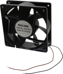 Value Collection - 12 Volts, DC, 130 CFM, Square Tube Axial Fan - 0.66 Amp Rating, 2,520 to 2,800 RPM, 4.7" High x 4.7" Wide x 1-1/2" Deep - Exact Tooling