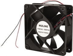 Value Collection - 24 Volts, DC, 130 CFM, Square Tube Axial Fan - 0.36 Amp Rating, 2,520 to 2,800 RPM, 4.7" High x 4.7" Wide x 1-1/2" Deep - Exact Tooling