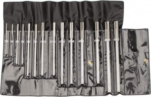 Interstate - 0.124" to 0.501", Chucking Reamer Set - Straight Flute, Right Hand Cut, 14 Pieces - Exact Tooling