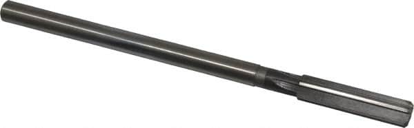 Interstate - 0.4355" High Speed Steel Chucking Reamer - Straight Flute, 0.373" Straight Shank, 1-3/4" Flute Length, 7" OAL - Exact Tooling