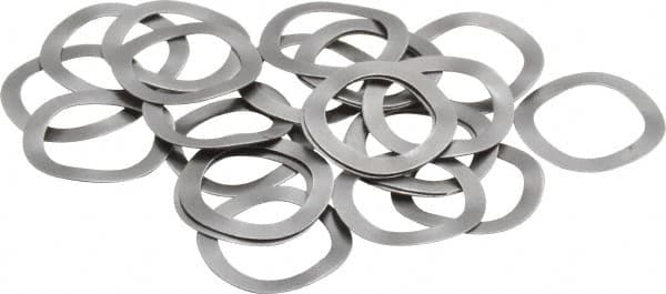 Gardner Spring - 0.265" ID x 0.367" OD, Grade 1074-1095 Steel Wave Disc Spring - 0.006" Thick, 0.03" Overall Height, 0.015" Deflection, 3 Lb at Deflection - Exact Tooling
