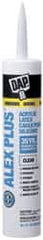 DAP - 10.1 oz Cartridge Clear Acrylic & Latex Caulk - -20 to 180°F Operating Temp, 30 min Tack Free Dry Time - Exact Tooling