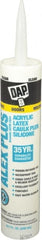 DAP - 10.1 oz Tube Clear Acrylic & Latex Caulk - -30 to 180°F Operating Temp, 30 min Tack Free Dry Time, 24 hr Full Cure Time - Exact Tooling