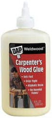 DAP - 16 oz Bottle Yellow Wood Glue - 5 to 7 min Working Time, 72 hr Full Cure Time, Bonds to Cardboard, Fabric, Leather, Particle Board & Wood - Exact Tooling